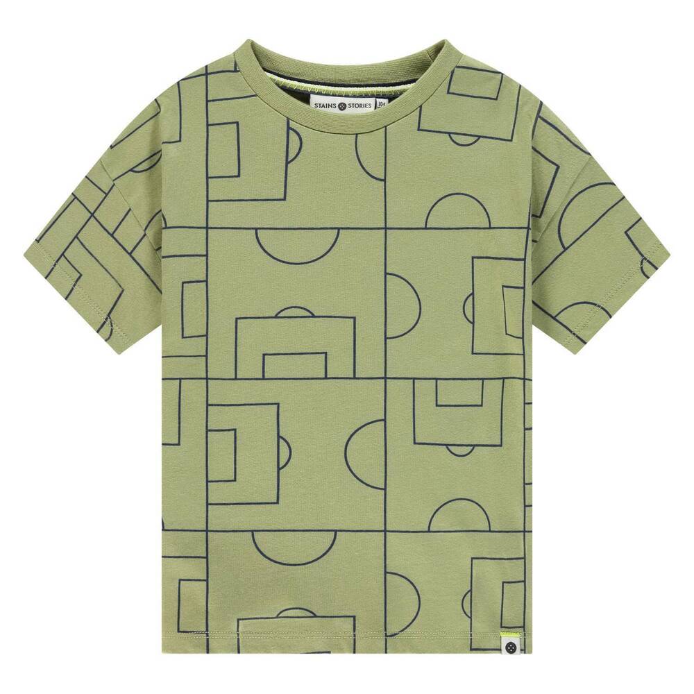 NEW STAINS & STORIES boy's short sleeve t-shirt in field